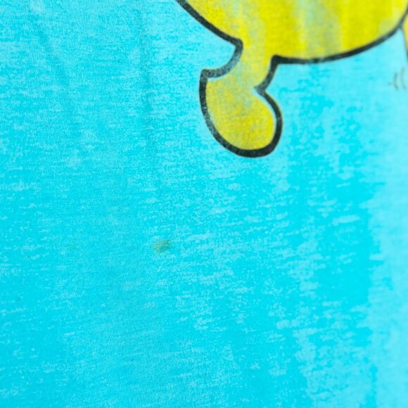 Vintage Turquoise "Little Miss Trouble" Fitted Graphic T-Shirt Top, Size Small - Picture 7 of 7